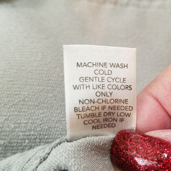 Christopher & Banks Button Front Corduroy Ribbed Grey Jacket Casual Size L - Picture 9 of 9